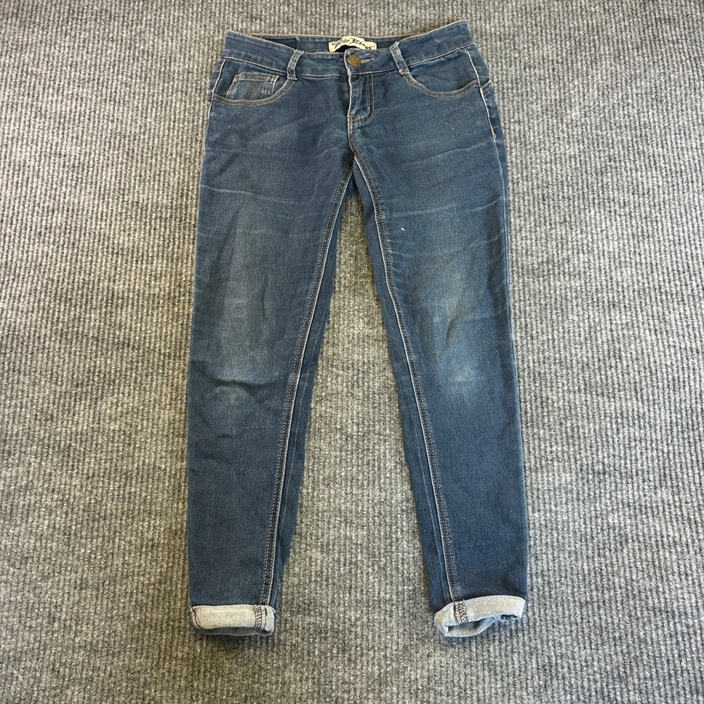Paris Blues Womens Skinny Jeans Dark Wash Low Rise Stretch Denim Size 3 HRS21226